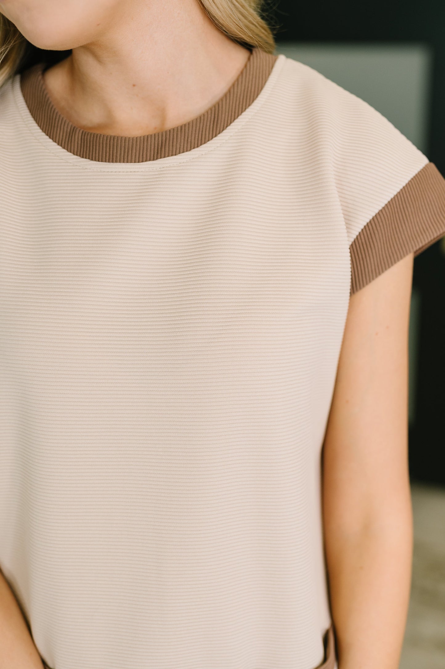 Your Place Or Mine Contrast Detail Dress
