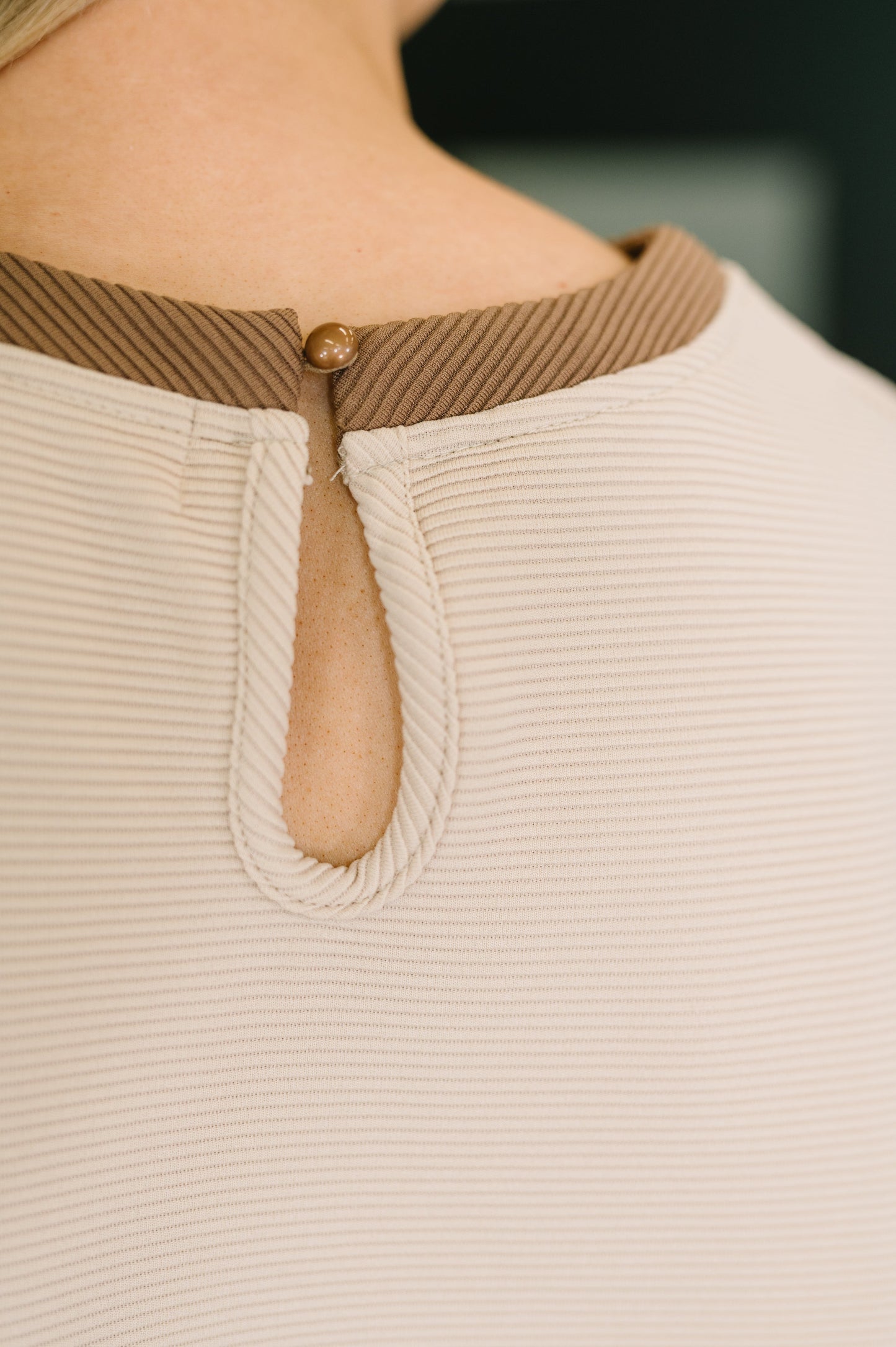 Your Place Or Mine Contrast Detail Dress
