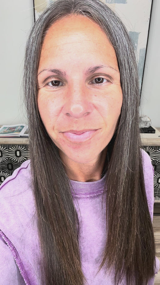 Wash Slit Round Neck Oversized Sweatshirt