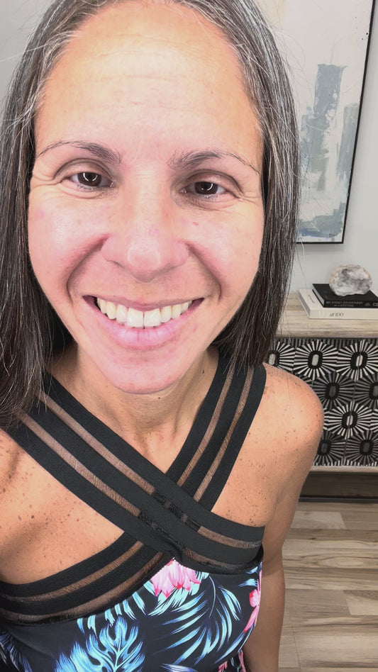 Cutout Printed Two-Piece Swim Set